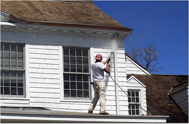 power washing home siding